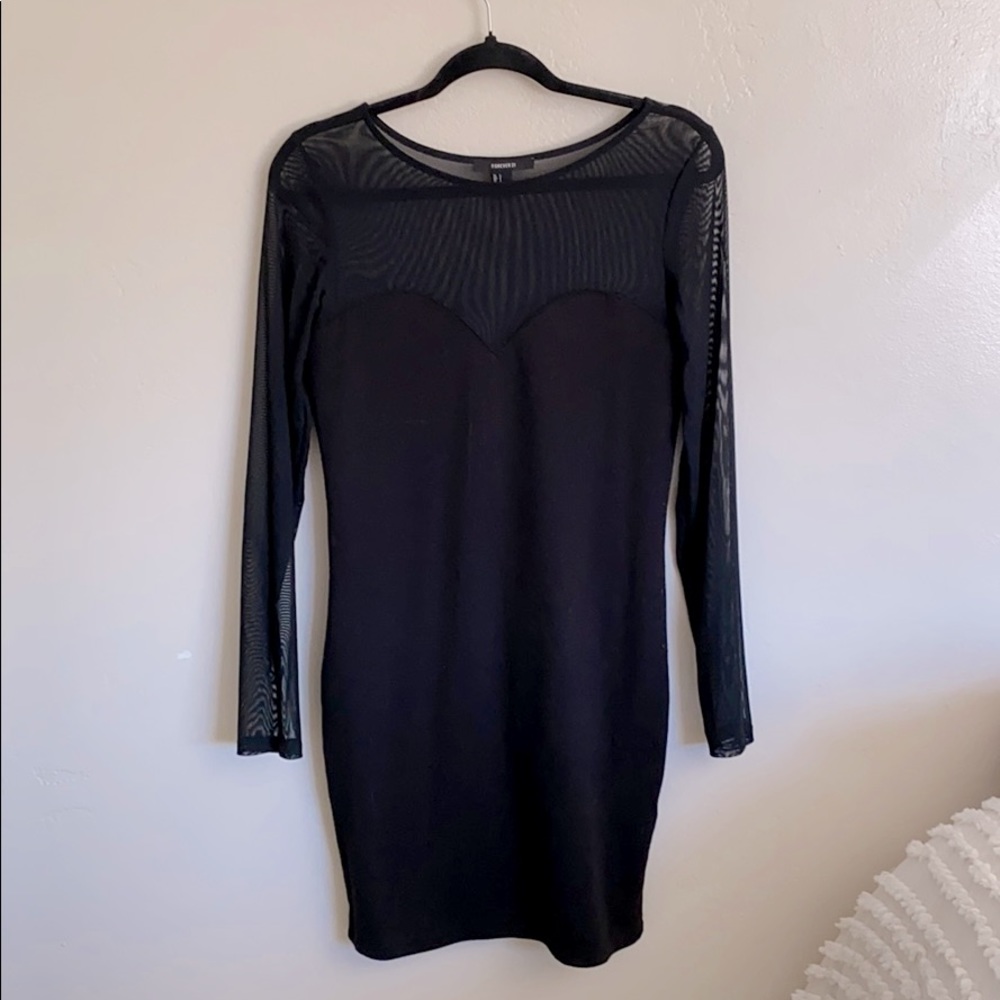 Bodycon dress with Mesh top